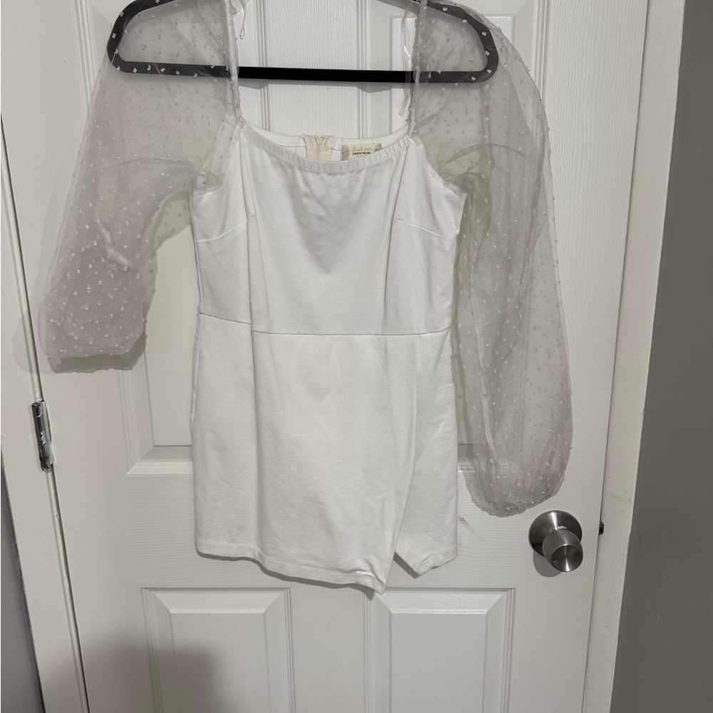 Altar'd State White Puff Sleeve Blouse